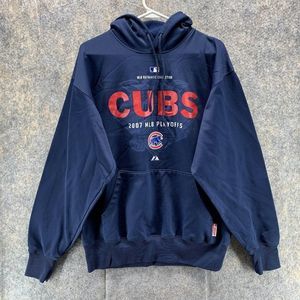 Majestic Navy Blue Chicago Cubs Hoodie